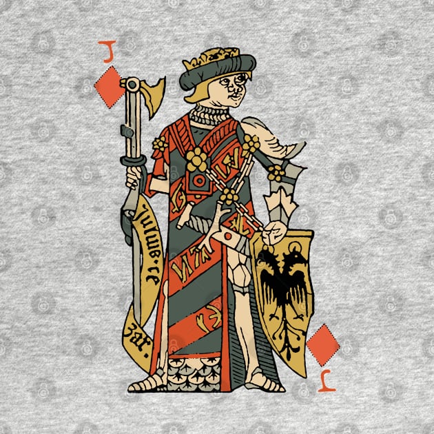 Vintage Character of Playing Card Jack of Diamonds by KewaleeTee